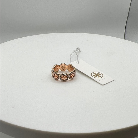Tory Burch Jewelry - 724. Tory Burch Rose Gold Patterned Ring